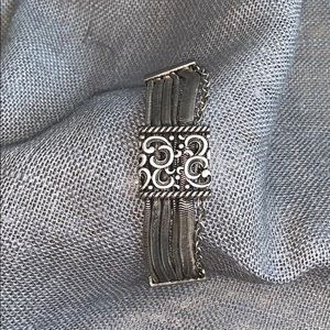 🌙 Silver chain Art Deco bracelet